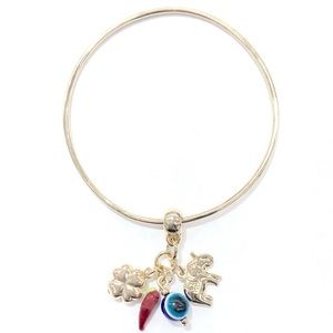 GOLDFILLED Lucky Charms Slip on Bangle Bracelet